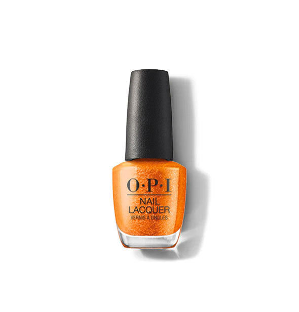 Bottle of shimmery orange OPI Nail Lacquer