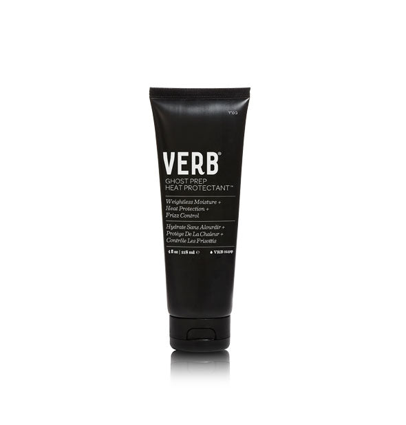 Black 4 ounce bottle of Verb Ghost Prep with white lettering