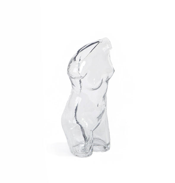 Clear glass nude form vase