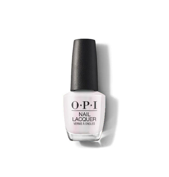 Bottle of shimmery pinkish-white OPI Nail Lacquer