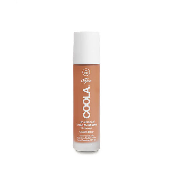 Bottle of Coola Rosilliance Tinted Moisturizer Sunscreen in Golden Hour