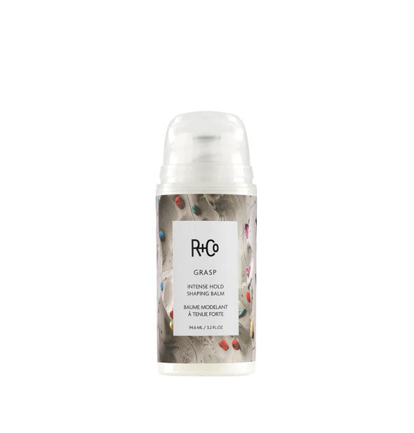 3.2 ounce bottle of R+Co Grasp Intense Hold Shaping Cream