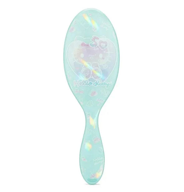 Green Hello Kitty Wet Brush detangling hairbrush with holographic designs