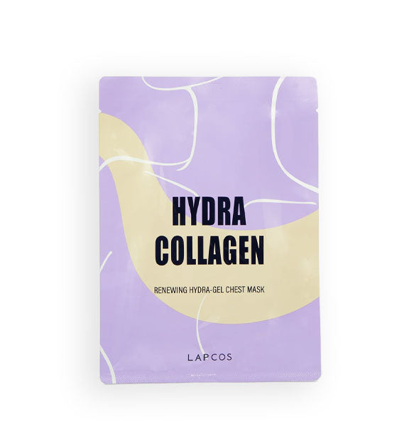 Purple and white Hydra Collagen Chest Mask packet by LAPCOS