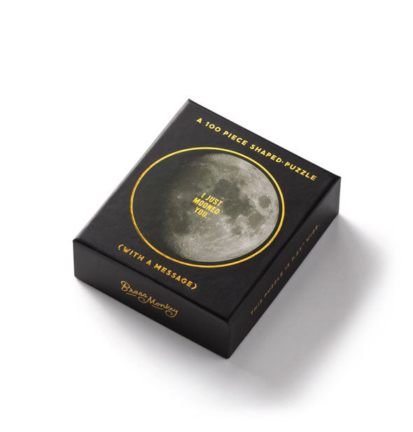 Black 100-piece "I Just Mooned You" puzzle box with gold foil accents