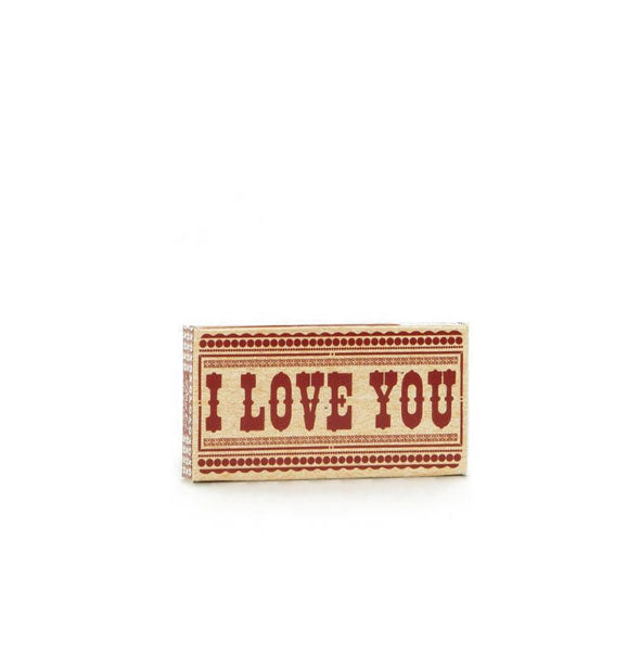 Pack of I Love You gum with Old West style lettering and border