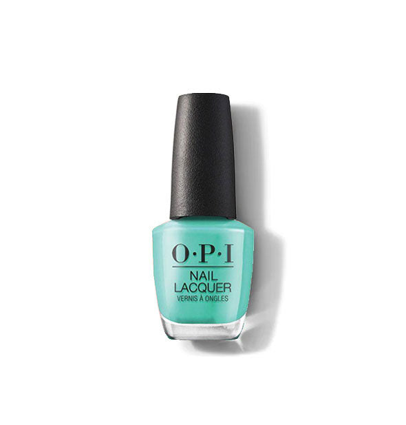 Bottle of teal OPI Nail Lacquer