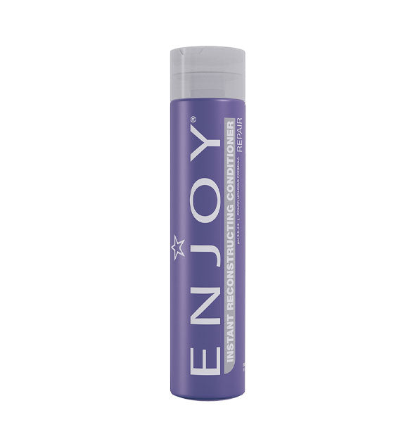 Purple 10 ounce bottle of Enjoy Instant Reconstructing Conditioner