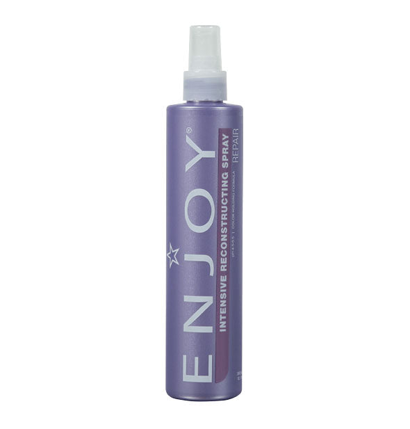 Purple 10 ounce bottle of Enjoy Intensive Reconstructing Spray