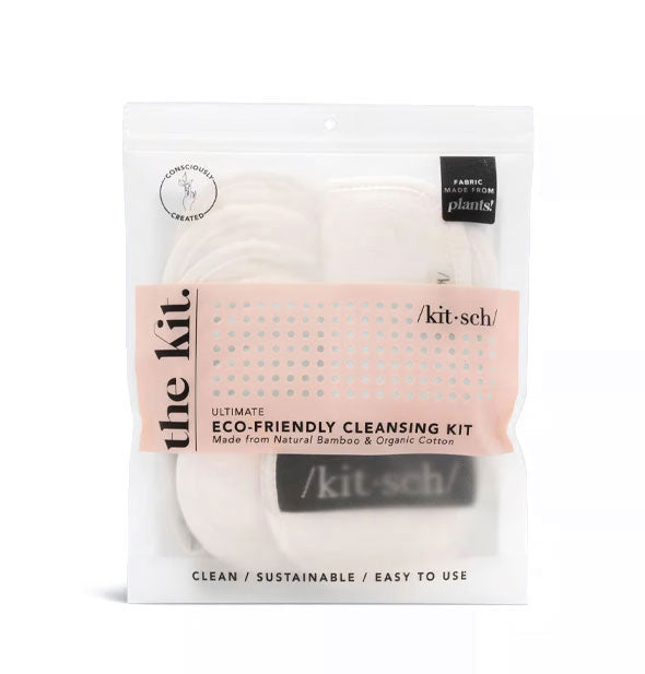 The Kit: Ultimate Eco-Friendly Cleansing Kit pack by Kitsch with contents in Ivory