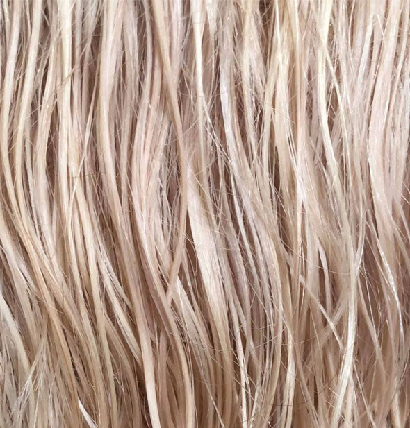 Closeup of bleached hair