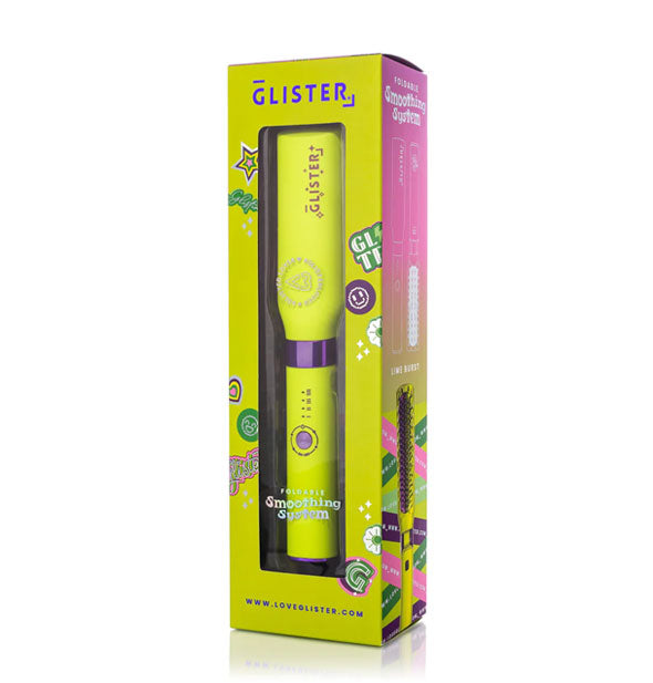 Glister Foldable Smoothing System box with lime green appliance inside