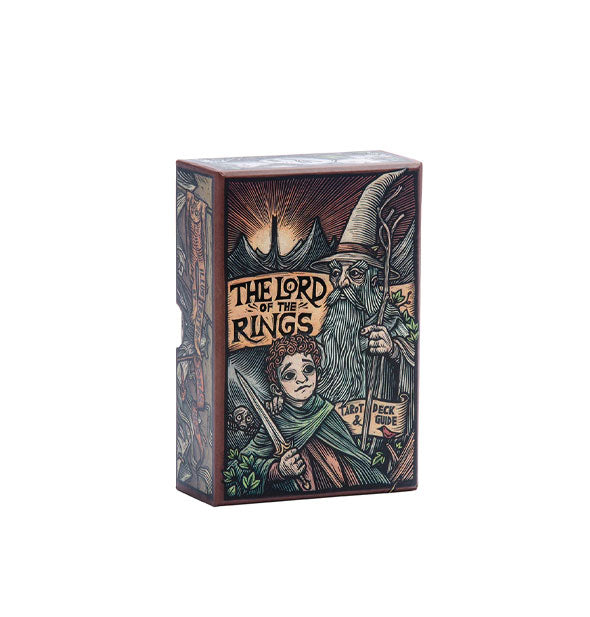 Intricately illustrated The Lord of the Rings Tarot Deck & Guide box