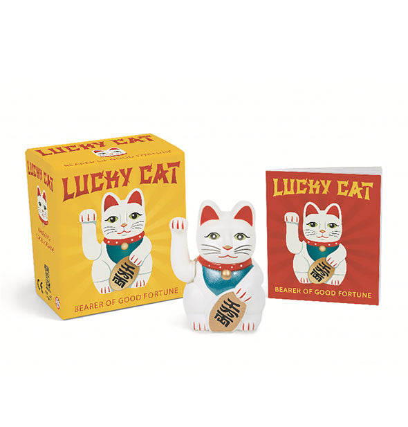 Lucky Cat figurine with box and booklet