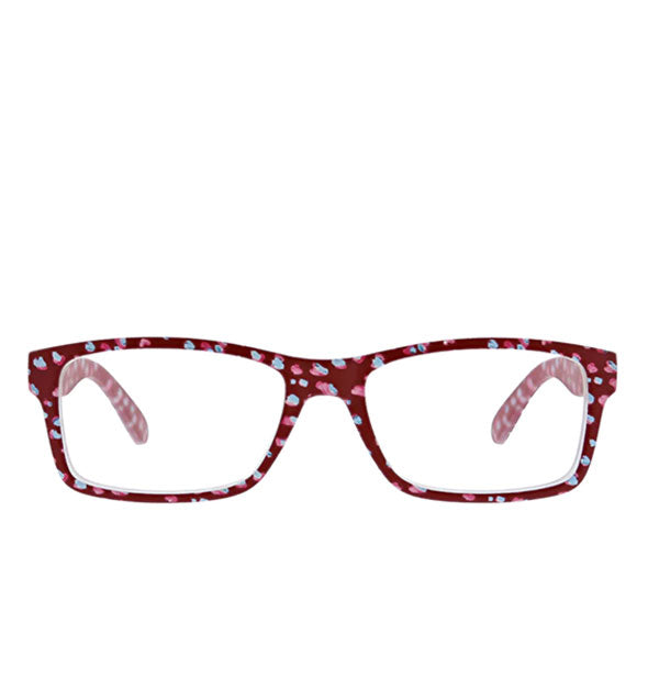 Dappled Dot reading glasses shown from the front