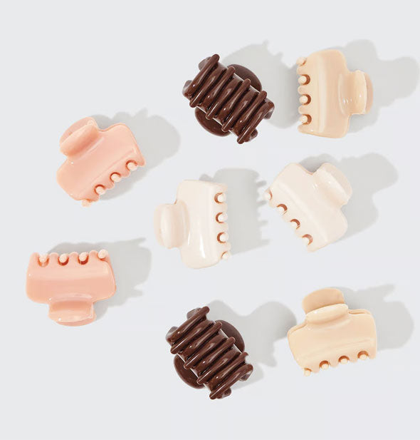 Assortment of neutral-hued mini claw clips