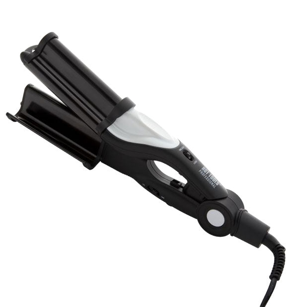 Black and gray Hot Tools hair waver with extra deep plates
