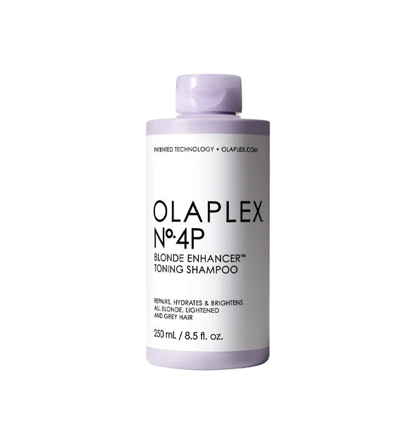 8.5 ounce bottle of Olaplex No. 4P Blonde Enhancer Toning Shampoo