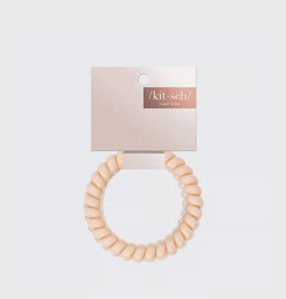 Pack of nude hair coils by Kitsch on pink product card