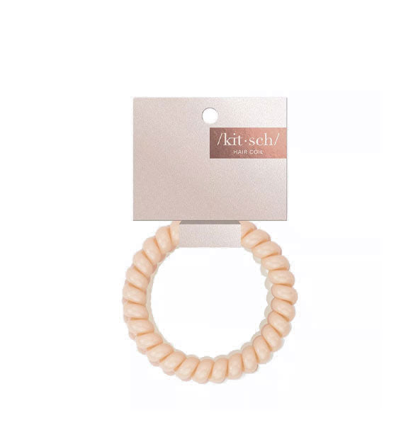 Pack of nude hair coils by Kitsch on pink product card