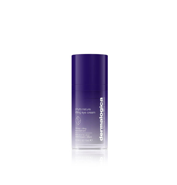 Purple ombre half-ounce bottle of Dermalogica Phyto Nature Lifting Eye Cream with white lettering