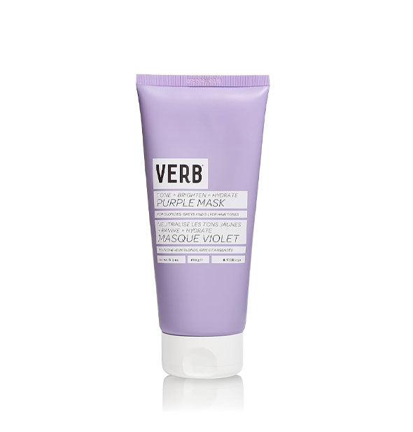 Purple 6.3 ounce bottle of Verb Purple Mask with black lettering in white blocks