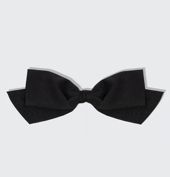 Black fabric bow with knot in the center