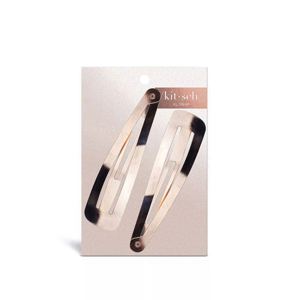 Pack of two rose gold-toned XL snap clips on pink Kitsch product card