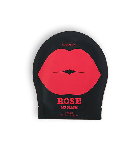 Red and black Kocostar Rose Lip Mask pack