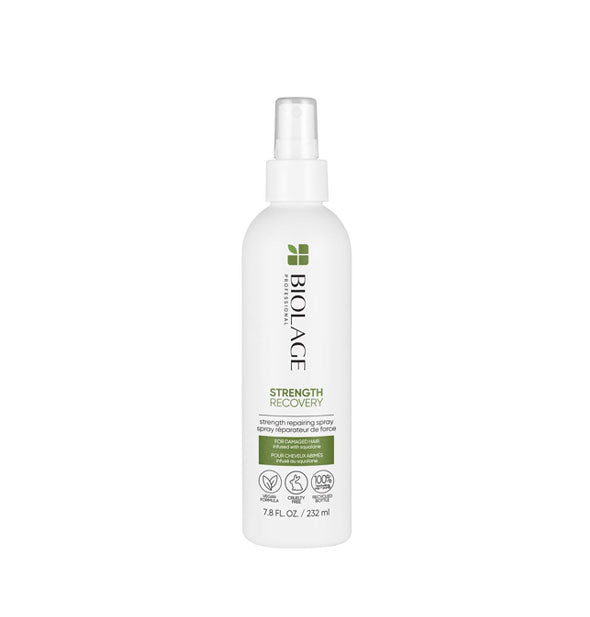 7.8 ounce bottle of Biolage Strength Recovery Strength Repairing Spray