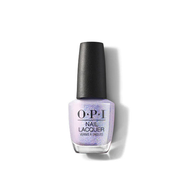 Bottle of shimmery, iridescent purple OPI Nail Lacquer