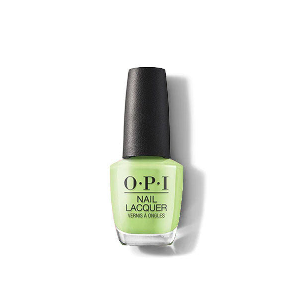 Bottle of lime green OPI Nail Lacquer