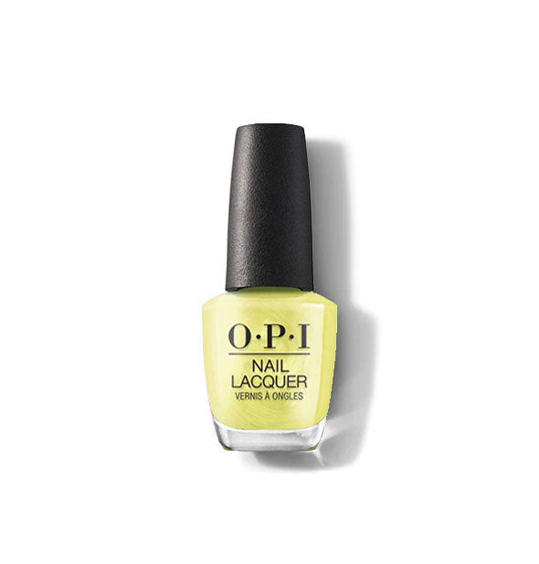 Bottle of shimmery yellow OPI Nail Lacquer