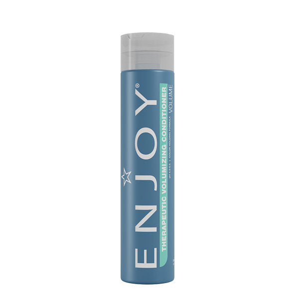 Blue 10 ounce bottle of Enjoy Therapeutic Volumizing Conditioner