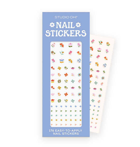 Periwinkle pack of Studio Oh! Nail Stickers with flower-themed designs