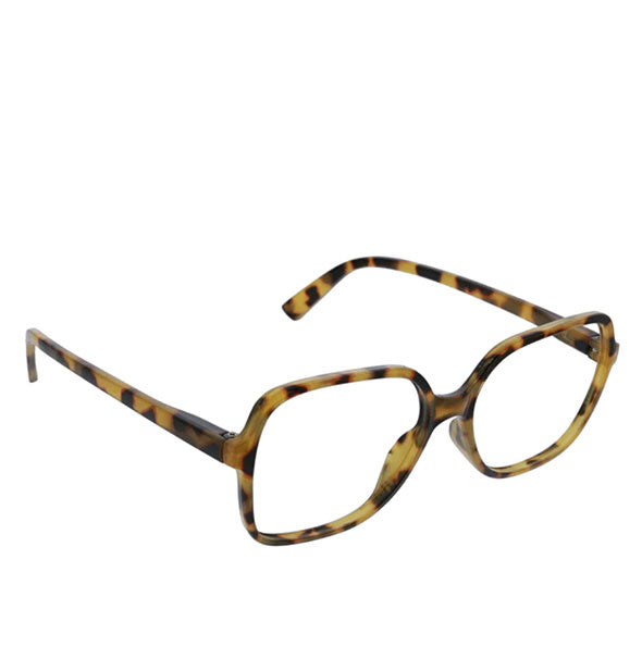 Pair of rounded brown tortoise glasses