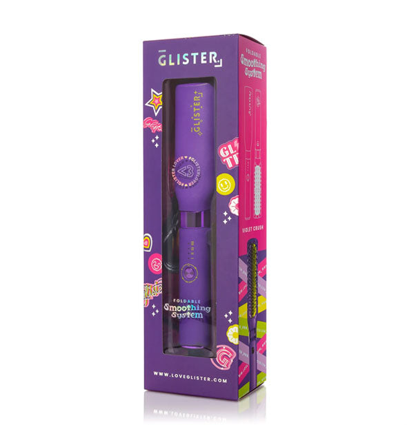 Glister Foldable Smoothing System box with violet appliance inside