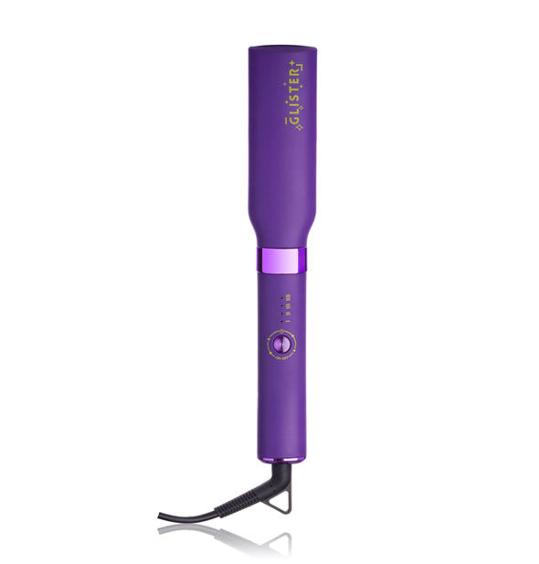 Back view of Glister Foldable Smoothing System brush iron in violet
