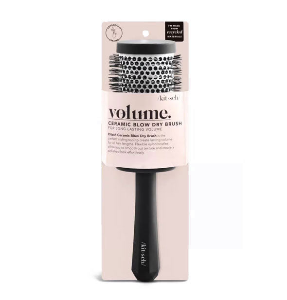 Volume Ceramic Blow Dry Brush by Kitsch in pink packaging