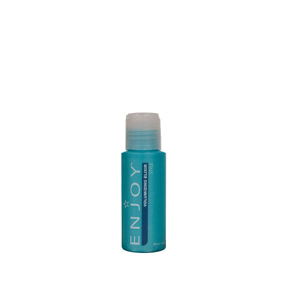 Blue 2 ounce bottle of Enjoy Volumizing Elixir
