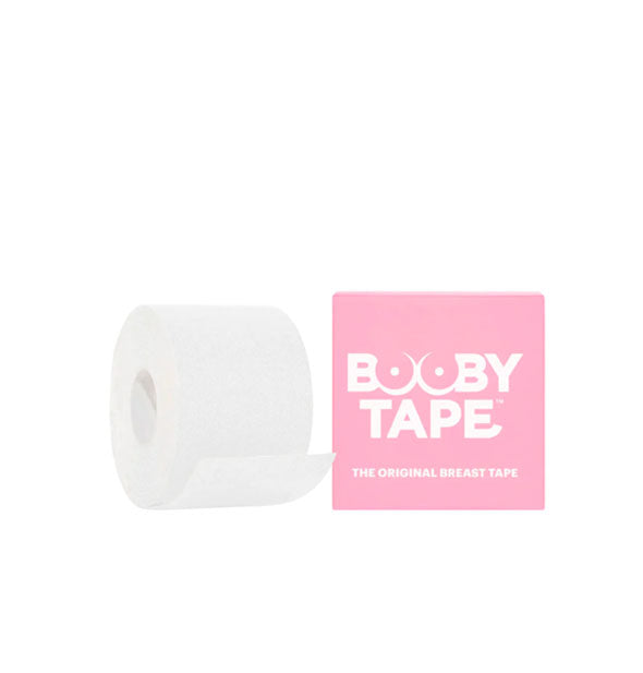 Roll of white Booby Tape breast tape with pink and white box
