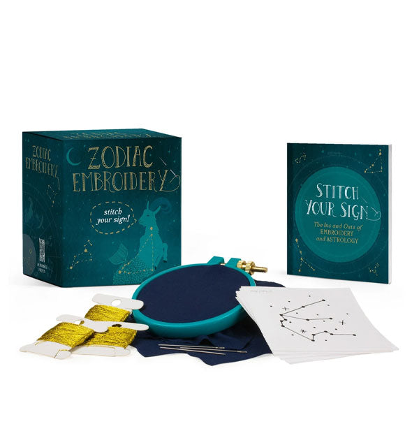 Zodiac Embroidery set with booklet and box
