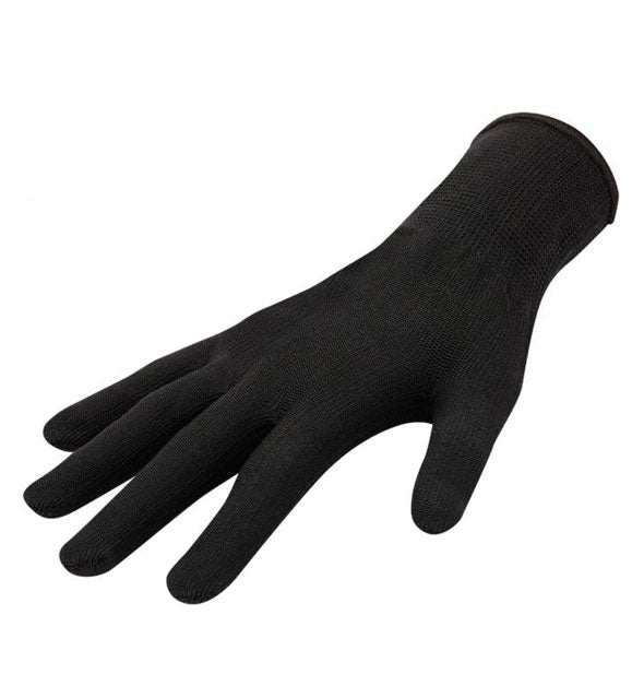 Black heat-protective glove for use with styling irons