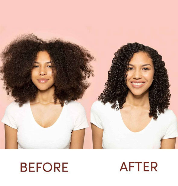 Before and after results of using Mizani 25 Miracle Milk