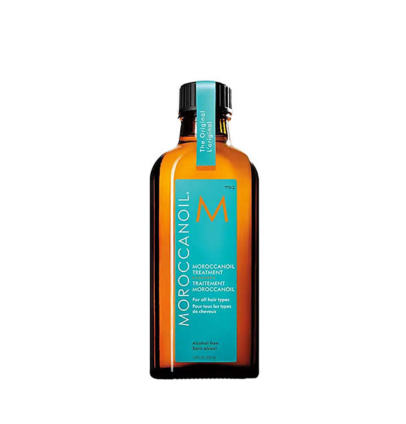 3.4 ounce bottle of Moroccanoil original treatment oil