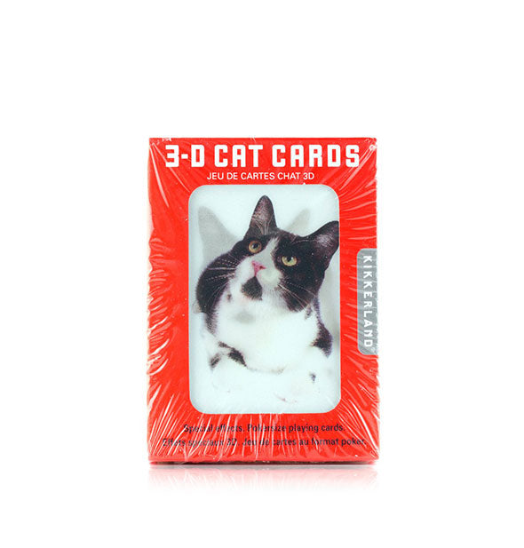 Deck of 3-D Cat Cards in plastic wrapping