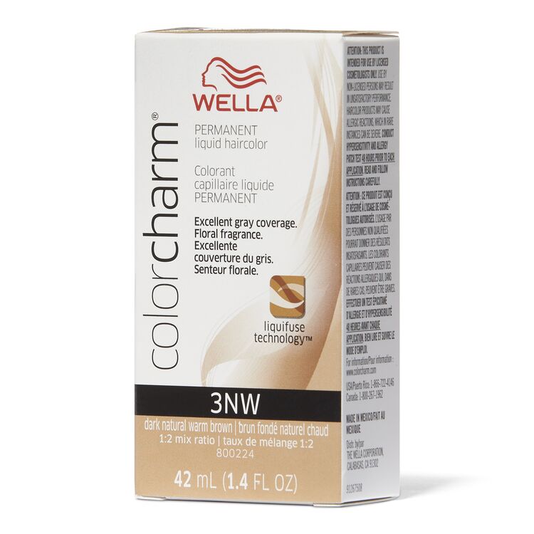 Box of Wella ColorCharm Permanent Liquid Hair Color in shade 3NW Dark Natural Warm Brown