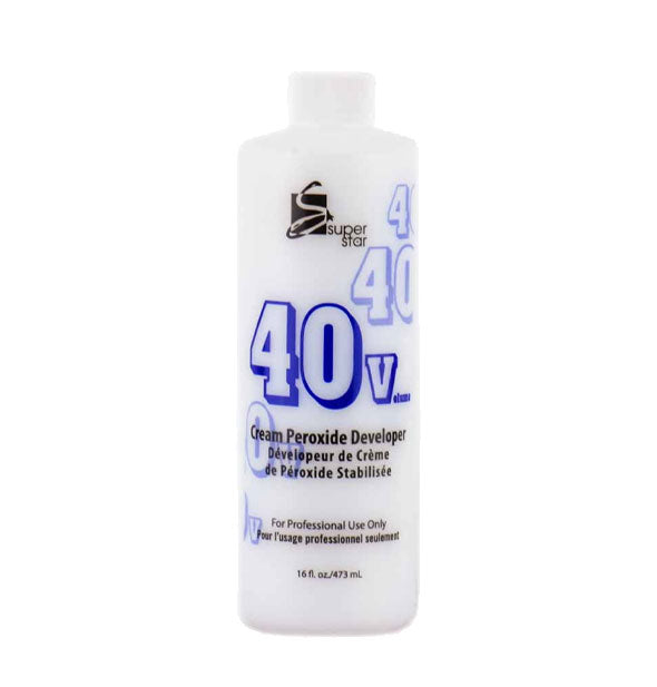 16 ounce bottle of 40V Cream Peroxide Developer by Super Star