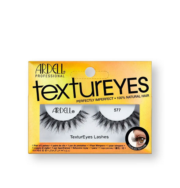Pack of Ardell Professional TexturEyes Perfectly Imperfect 100% Natural Hair false eylashes in style #577