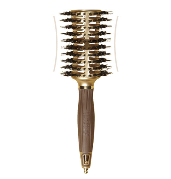 Olivia Garden NanoThermic Contour Vent Combo Brush 3-1/8 inches.